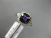 1.59CT DIAMOND & AAA AMETHYST 14KT WHITE GOLD 3D SQUARE CLASSIC ENGAGEMENT RING