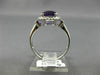 1.59CT DIAMOND & AAA AMETHYST 14KT WHITE GOLD 3D SQUARE CLASSIC ENGAGEMENT RING