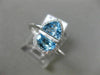 1.73CT DIAMOND & AAA BLUE TOPAZ 14K WHITE GOLD 3D TRILLION HALO CRISS CROSS RING