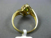 WIDE 1.05CT DIAMOND & AAA PEAR SHAPE PERIDOT 14KT YELLOW GOLD 3D HALO FUN RING