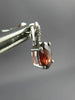 ESTATE 2.01CT DIAMOND & AAA GARNET 14KT WHITE GOLD 3D OVAL HALO STUD EARRINGS