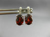ESTATE 2.01CT DIAMOND & AAA GARNET 14KT WHITE GOLD 3D OVAL HALO STUD EARRINGS