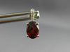 ESTATE 2.01CT DIAMOND & AAA GARNET 14KT WHITE GOLD 3D OVAL HALO STUD EARRINGS