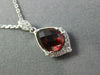 1.74CT DIAMOND & AAA GARNET 14K WHITE GOLD TEAR DROP FILIGREE MILGRAIN PENDANT