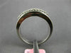 WIDE .46CT DIAMOND 18K WHITE GOLD 3D ROUND & BAGUETTE 3 ROW 6MM ANNIVERSARY RING