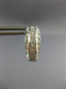 ESTATE WIDE 1.30CT DIAMOND 14K WHITE GOLD CLASSIC MULTI ROW HUGGIE EARRINGS #679