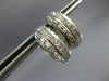 ESTATE WIDE 1.30CT DIAMOND 14K WHITE GOLD CLASSIC MULTI ROW HUGGIE EARRINGS #679
