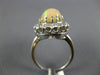 ANTIQUE LARGE 2.75CT DIAMOND & AAA OPAL 14KT WHITE GOLD 3D PEAR SHAPE RING #1049