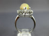 ANTIQUE LARGE 2.75CT DIAMOND & AAA OPAL 14KT WHITE GOLD 3D PEAR SHAPE RING #1049