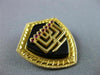 ANTIQUE .26CT AAA RUBY & AAA ONYX 14KT YELLOW GOLD MENORAH BROOCH PIN #MILANO24