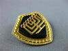 ANTIQUE .26CT AAA RUBY & AAA ONYX 14KT YELLOW GOLD MENORAH BROOCH PIN #MILANO24