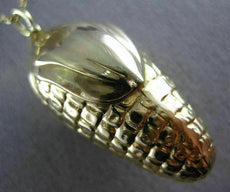 ANTIQUE LARGE 14K YELLOW GOLD CLASSIC CORN STALK HUSK PENDANT #20849