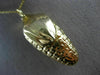 ANTIQUE LARGE 14K YELLOW GOLD CLASSIC CORN STALK HUSK PENDANT #20849
