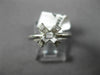 ANTIQUE DIAMOND 14K WHITE GOLD 3D ROUND FLOWER SEMI MOUNT ENGAGEMENT RING #14766