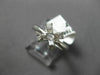 ANTIQUE DIAMOND 14K WHITE GOLD 3D ROUND FLOWER SEMI MOUNT ENGAGEMENT RING #14766