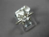 ANTIQUE DIAMOND 14K WHITE GOLD 3D ROUND FLOWER SEMI MOUNT ENGAGEMENT RING #14766