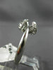 ANTIQUE DIAMOND 14K WHITE GOLD 3D ROUND FLOWER SEMI MOUNT ENGAGEMENT RING #14766