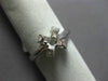 ANTIQUE DIAMOND 14K WHITE GOLD 3D ROUND FLOWER SEMI MOUNT ENGAGEMENT RING #14766