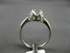 ANTIQUE DIAMOND 14K WHITE GOLD 3D ROUND FLOWER SEMI MOUNT ENGAGEMENT RING #14766