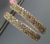 LARGE 6.08CT PINK DIAMOND 18KT ROSE GOLD MULTI ROW INSIDE OUT 3D HOOP EARRINGS