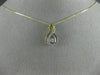 ESTATE .20CT DIAMOND 14KT 2 TONE GOLD SOLITAIRE INFINITY DANCING DIAMOND PENDANT