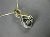ESTATE .20CT DIAMOND 14KT 2 TONE GOLD SOLITAIRE INFINITY DANCING DIAMOND PENDANT