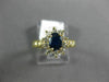 ESTATE 1.02CT DIAMOND & SAPPHIRE 14K YELLOW GOLD FLOWER ENGAGEMENT RING #11000