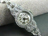 ANTIQUE ART DECO 1.30CT OLD MINE DIAMOND FILIGREE PLATINUM SOLAR WATCH #22177