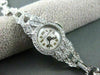 ANTIQUE ART DECO 1.30CT OLD MINE DIAMOND FILIGREE PLATINUM SOLAR WATCH #22177