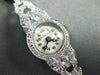 ANTIQUE ART DECO 1.30CT OLD MINE DIAMOND FILIGREE PLATINUM SOLAR WATCH #22177