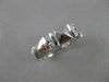 ANTIQUE 1.10CTW DIAMOND 18KT WHITE GOLD RAISED WEDDING ETERNITY RING 8MM #14575