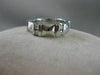 ANTIQUE 1.10CTW DIAMOND 18KT WHITE GOLD RAISED WEDDING ETERNITY RING 8MM #14575