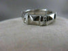 ANTIQUE 1.10CTW DIAMOND 18KT WHITE GOLD RAISED WEDDING ETERNITY RING 8MM #14575