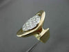 ANTIQUE LARGE .65CT DIAMOND 14KT WHITE & YELLOW GOLD OVAL COCKTAIL RING #23053