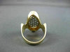 ANTIQUE LARGE .65CT DIAMOND 14KT WHITE & YELLOW GOLD OVAL COCKTAIL RING #23053