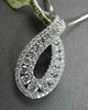 ANTIQUE .82CT ROUND DIAMOND 18KT WHITE GOLD 3D DROP PENDANT & CHAIN STUNNING!