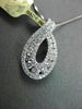 ANTIQUE .82CT ROUND DIAMOND 18KT WHITE GOLD 3D DROP PENDANT & CHAIN STUNNING!
