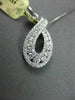 ANTIQUE .82CT ROUND DIAMOND 18KT WHITE GOLD 3D DROP PENDANT & CHAIN STUNNING!