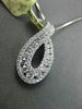 ANTIQUE .82CT ROUND DIAMOND 18KT WHITE GOLD 3D DROP PENDANT & CHAIN STUNNING!