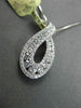ANTIQUE .82CT ROUND DIAMOND 18KT WHITE GOLD 3D DROP PENDANT & CHAIN STUNNING!