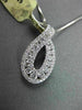 ANTIQUE .82CT ROUND DIAMOND 18KT WHITE GOLD 3D DROP PENDANT & CHAIN STUNNING!