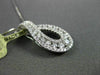 ANTIQUE .82CT ROUND DIAMOND 18KT WHITE GOLD 3D DROP PENDANT & CHAIN STUNNING!