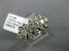 ANTIQUE 1CT DIAMOND 14KT WHITE GOLD 3D FLORAL MULTI ROW WEDDING ANNIVERSARY RING