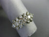 ANTIQUE 1CT DIAMOND 14KT WHITE GOLD 3D FLORAL MULTI ROW WEDDING ANNIVERSARY RING