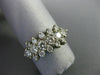 ANTIQUE 1CT DIAMOND 14KT WHITE GOLD 3D FLORAL MULTI ROW WEDDING ANNIVERSARY RING
