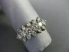 ANTIQUE 1CT DIAMOND 14KT WHITE GOLD 3D FLORAL MULTI ROW WEDDING ANNIVERSARY RING