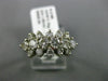 ANTIQUE 1CT DIAMOND 14KT WHITE GOLD 3D FLORAL MULTI ROW WEDDING ANNIVERSARY RING