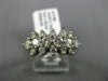 ANTIQUE 1CT DIAMOND 14KT WHITE GOLD 3D FLORAL MULTI ROW WEDDING ANNIVERSARY RING
