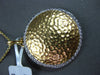 ANTIQUE .44CT DIAMOND 18KT WHITE & YELLOW GOLD HAMMER CIRCLE DESIGN PENDANT