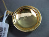 ANTIQUE .44CT DIAMOND 18KT WHITE & YELLOW GOLD HAMMER CIRCLE DESIGN PENDANT